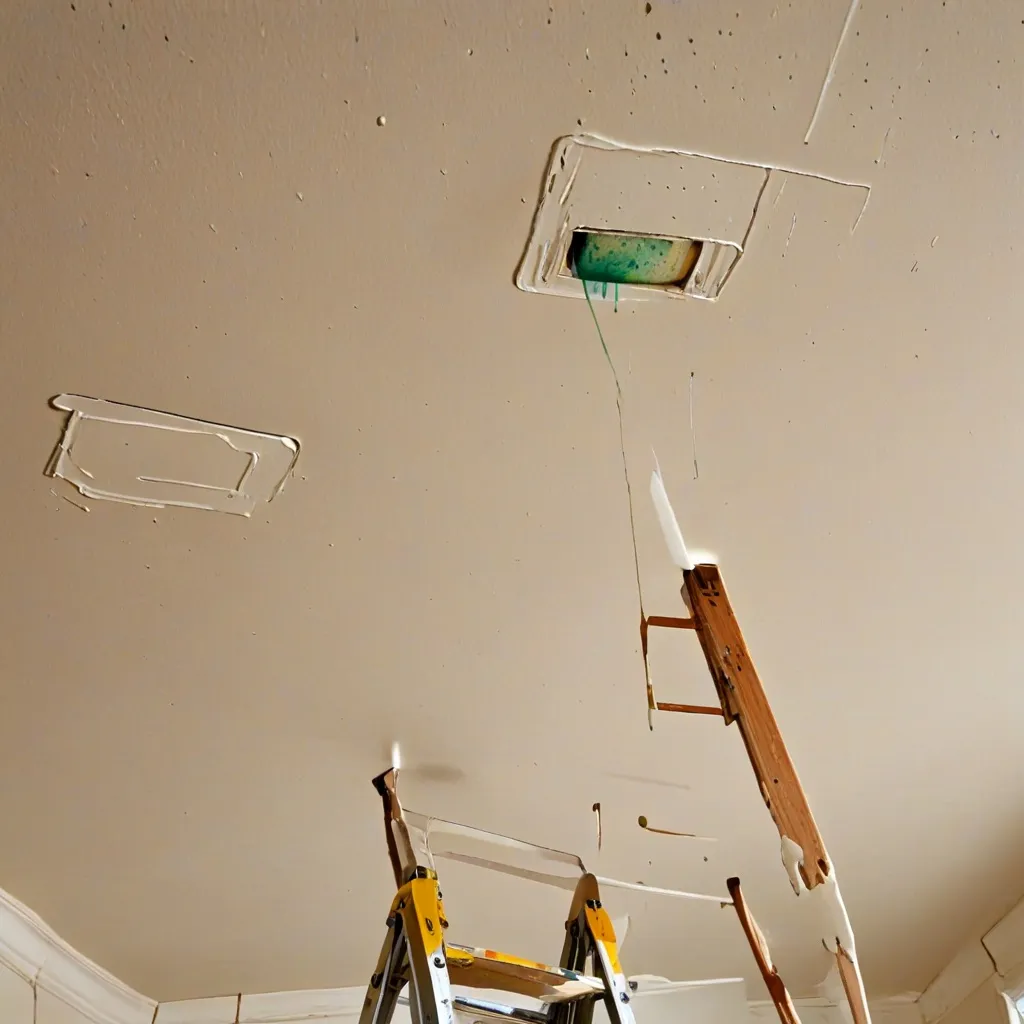 Krok po kroku: jak naprawić zaciek na suficie