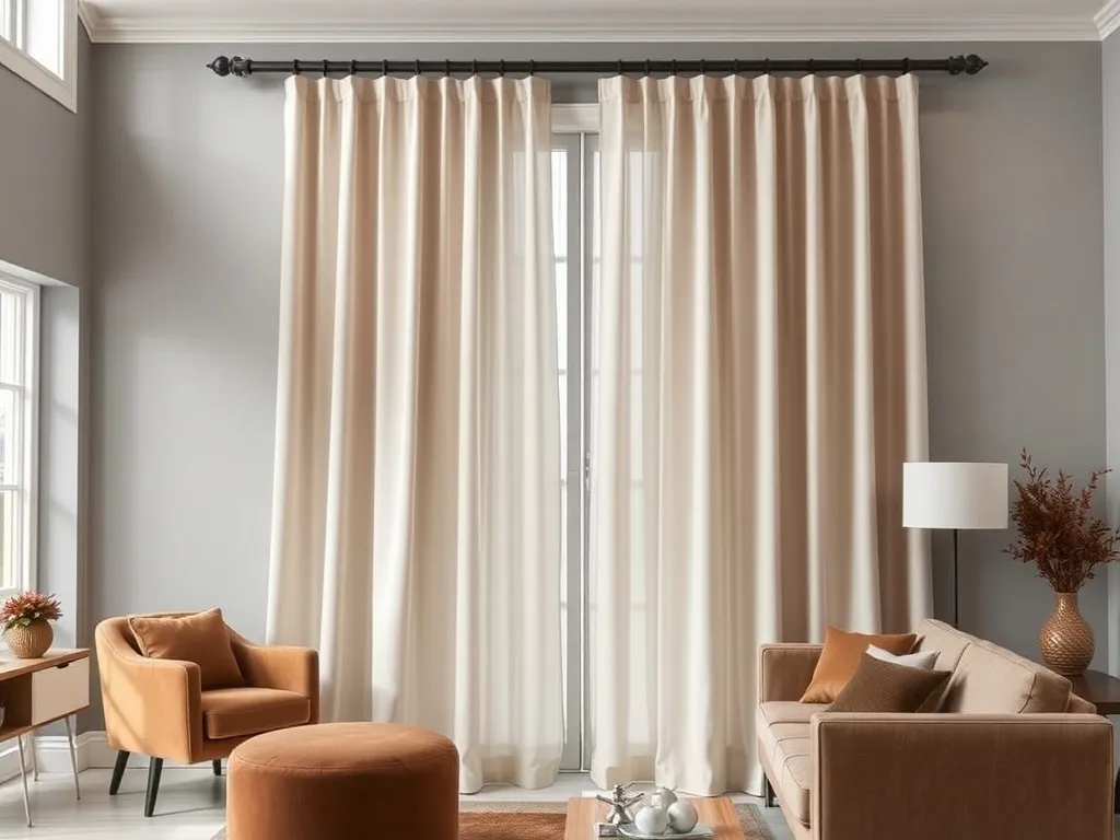 Jakie zasłony do szarych ścian i brązowych mebli wybrać?
